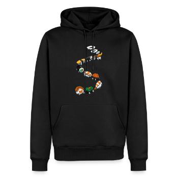 Japanische Küche Sushi Zug Sushi Fan fun Shirt - Männer Premium Bio Hoodie - Schwarz - Vorne - Nico (187cm)