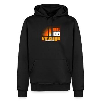 108 Real Vintage Limited Edition - Männer Premium Bio Hoodie - Schwarz - Vorne - Nico (187cm)