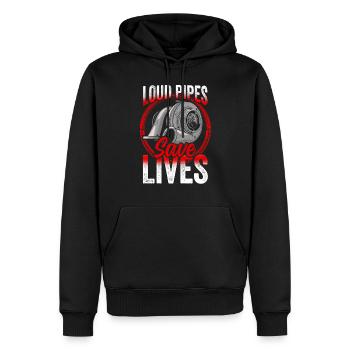 Laute Auspuffe Retten Leben Automechaniker Garage - Männer Premium Bio Hoodie - Schwarz - Vorne - Nico (187cm)