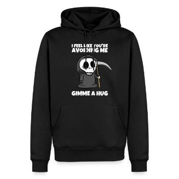 J’ai l’impression que vous m’évitez - Grim Reaper dit - Sweat à capuche Premium bio Homme - noir - Devant - Nico (187cm)