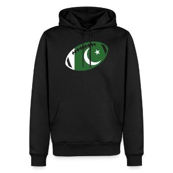 football pakistan - Sweat à capuche Premium bio Homme - noir - Devant - Nico (187cm)