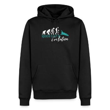 Space Shuttle Evolution - Men’s Premium Organic Hoodie - black - Front - Nico (187cm)