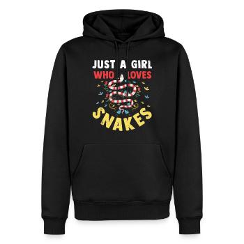 Schlange Giftig Kobra Reptilien Terrarium Snake - Männer Premium Bio Hoodie - Schwarz - Vorne - Nico (187cm)