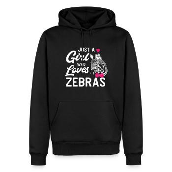 Zebra Afrika Pferd Hipster Geschenk Tier Streifen - Männer Premium Bio Hoodie - Schwarz - Vorne - Nico (187cm)