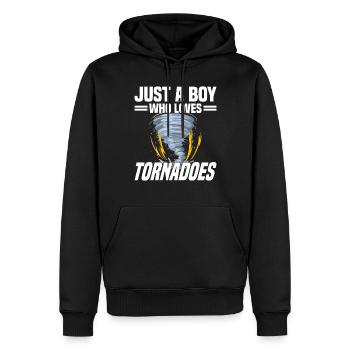 Tornadojäger Tornado Tornado Chaser Wirbelsturm - Männer Premium Bio Hoodie - Schwarz - Vorne - Nico (187cm)