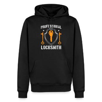Professional locksmith locksmith lock - Men’s Premium Organic Hoodie - black - Front - Nico (187cm)