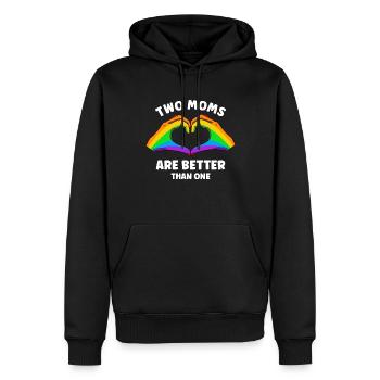LGBTQ Regenbogen Gay Pride Mom - Männer Premium Bio Hoodie - Schwarz - Vorne - Nico (187cm)