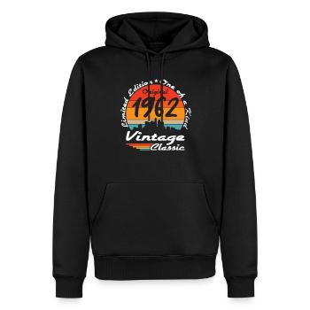 60. Geburtstag Original 1962 Vintage 1962 - Männer Premium Bio Hoodie - Schwarz - Vorne - Nico (187cm)