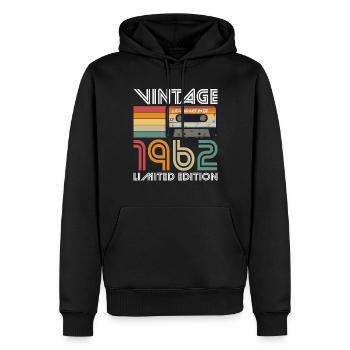 60th Birthday Vintage 1962 Limited Edition - Men’s Premium Organic Hoodie - black - Front - Nico (187cm)