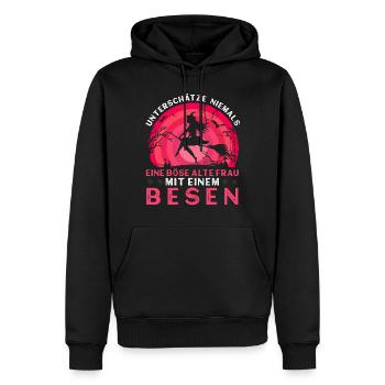 Böse alte Frau - Männer Premium Bio Hoodie - Schwarz - Vorne - Nico (187cm)