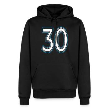 Numéro numéro 30 - Sweat à capuche Premium bio Homme - noir - Devant - Nico (187cm)