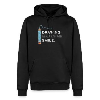 Kunst Künstler Zeichnen Zeichnung - Männer Premium Bio Hoodie - Schwarz - Vorne - Nico (187cm)