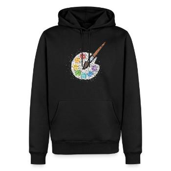 Künstler Zeichnen Maler Malerin Malerei - Männer Premium Bio Hoodie - Schwarz - Vorne - Nico (187cm)