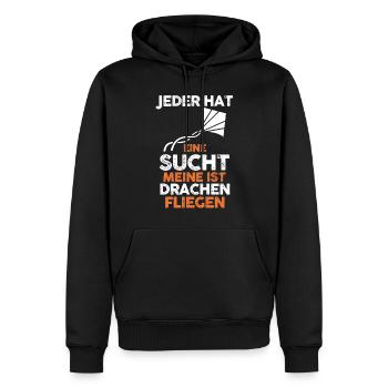 Drachenfliegen - Männer Premium Bio Hoodie - Schwarz - Vorne - Nico (187cm)