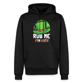 Reibe Mich Für Glück Ire Gälisch Irland Irisch - Männer Premium Bio Hoodie - Schwarz - Vorne - Nico (187cm)