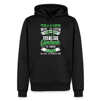 Fußballtrainer Trainer - Männer Premium Bio Hoodie - Schwarz - Vorne - Nico (187cm)