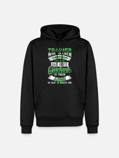 Fußballtrainer Trainer - Männer Premium Bio Hoodie - Schwarz