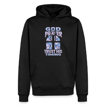 Biblical Bible verse Jesus Christ Bible students - Men’s Premium Organic Hoodie - black - Front - Nico (187cm)