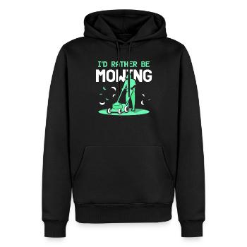 Je préfère tondre l’herbe de pelouse de pelouse - Sweat à capuche Premium bio Homme - noir - Devant - Nico (187cm)