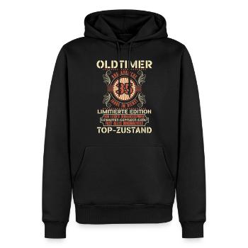 35e anniversaire du service de l’entreprise - Sweat à capuche Premium bio Homme - noir - Devant - Nico (187cm)