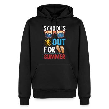 Retro Last Day Of School Schools Out For Summer - Men’s Premium Organic Hoodie - black - Front - Nico (187cm)