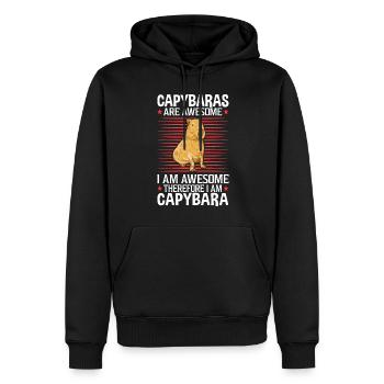 Capybara sont fantastiques capybara d’Amérique du Sud - Sweat à capuche Premium bio Homme - noir - Devant - Nico (187cm)