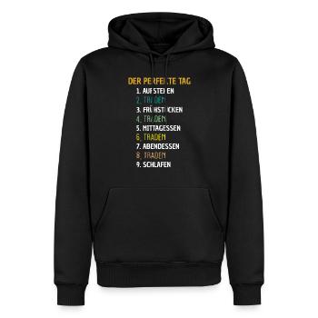 Traden Trader Crypto Aktien Geschenk - Männer Premium Bio Hoodie - Schwarz - Vorne - Nico (187cm)