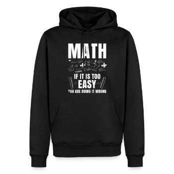 Mathematik Tshirt Professor Geometrie Algebra Pi - Männer Premium Bio Hoodie - Schwarz - Vorne - Nico (187cm)