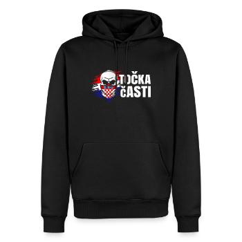 Kroatien - Männer Premium Bio Hoodie - Schwarz - Vorne - Nico (187cm)