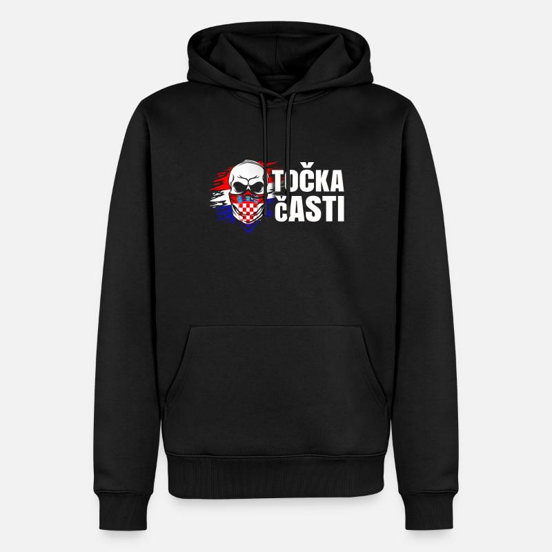 Kroatien - Männer Premium Bio Hoodie - Schwarz