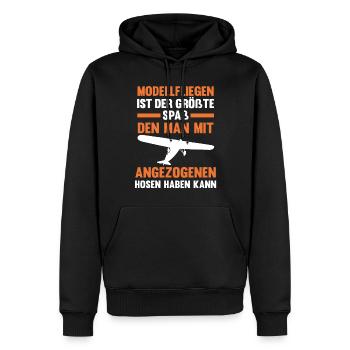 Modellfliegen Modellflieger Modellflug - Männer Premium Bio Hoodie - Schwarz - Vorne - Nico (187cm)