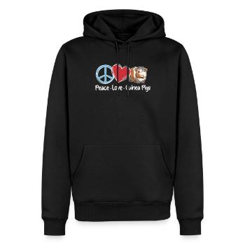 Paix Amour Cochon d’Inde Doux Animal Animal De Compagnie - Sweat à capuche Premium bio Homme - noir - Devant - Nico (187cm)