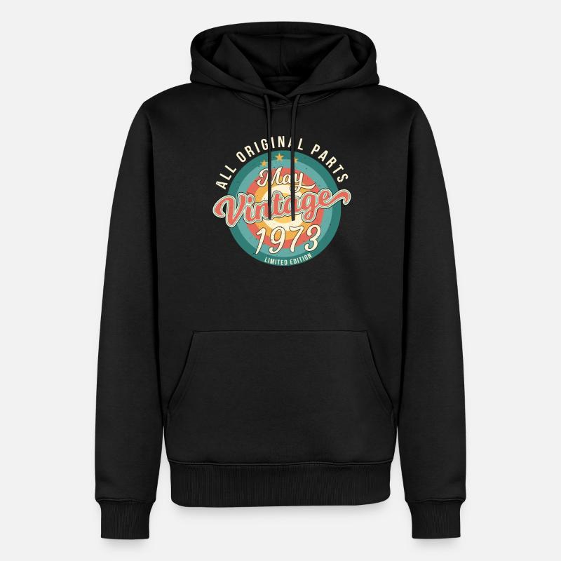 1973 Mai Limité - Sweat à capuche Premium bio Homme - noir