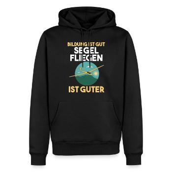 Segelfliegen Segelflieger - Männer Premium Bio Hoodie - Schwarz - Vorne - Nico (187cm)