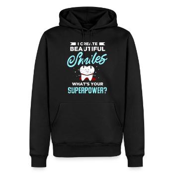 Zahnarzt Geschenk Zahn Dentist Dental Doktor Zähne - Männer Premium Bio Hoodie - Schwarz - Vorne - Nico (187cm)