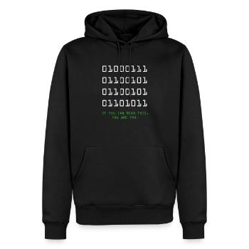 Geek Computer Nerd Binary Code IT Funny Programmer - Men’s Premium Organic Hoodie - black - Front - Nico (187cm)