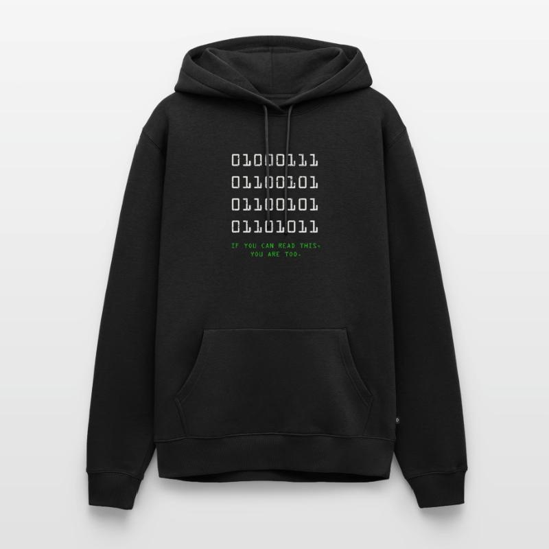 Geek Computer Nerd Binärcode IT Lustiger Programmierer Männer Premium Bio Hoodie