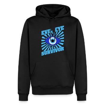 Nazar La protection des mauvais yeux pour les Ein grecs - Sweat à capuche Premium bio Homme - noir - Devant - Nico (187cm)