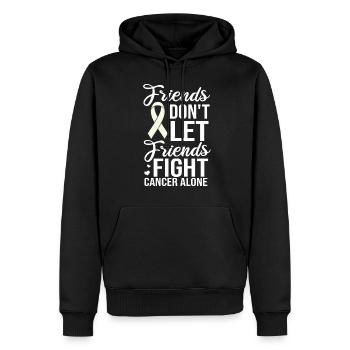 Lungenkrebs Bronchialkarzinom Krebs Lungenkarzinom - Männer Premium Bio Hoodie - Schwarz - Vorne - Nico (187cm)
