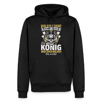 Dart Spieler Dart Sprüche Darts König Dart - Männer Premium Bio Hoodie - Schwarz - Vorne - Nico (187cm)