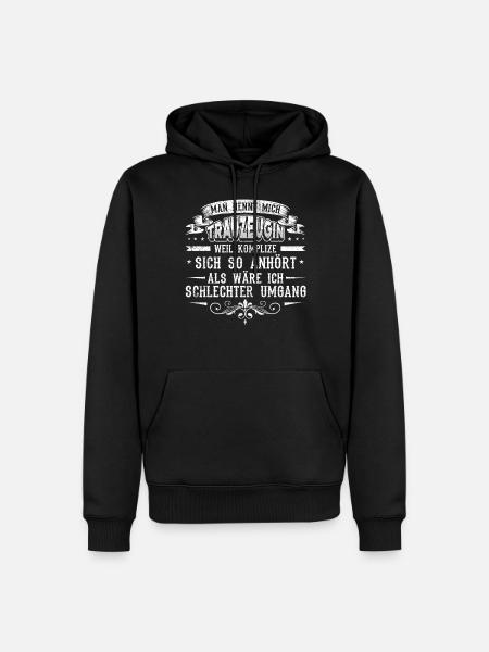 Trauzeugin - Männer Premium Bio Hoodie - Schwarz