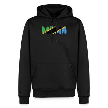 tanzanie mama - Sweat à capuche Premium bio Homme - noir - Devant - Nico (187cm)