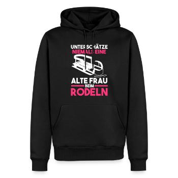 Schlitten Rodeln - Männer Premium Bio Hoodie - Schwarz - Vorne - Nico (187cm)