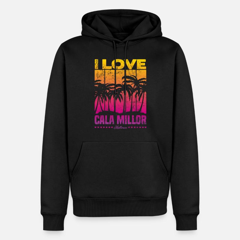 J’adore Cala Millor - Sweat à capuche Premium bio Homme - noir