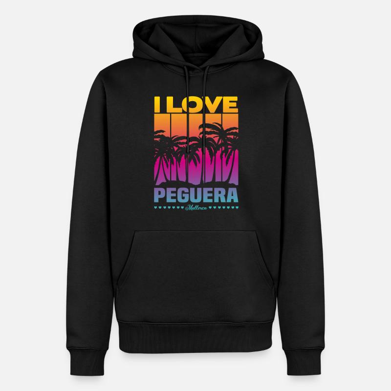 J’adore Peguera - Sweat à capuche Premium bio Homme - noir