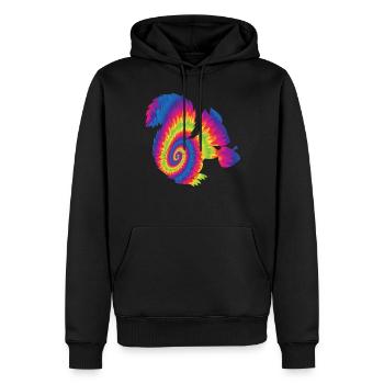 Squirrel Acorn Tie Dye - Männer Premium Bio Hoodie - Schwarz - Vorne - Nico (187cm)