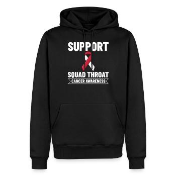 Kopf Hals Karzinom Krebs Ribbon Chemo - Männer Premium Bio Hoodie - Schwarz - Vorne - Nico (187cm)