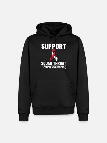 Head Neck Carcinoma Cancer Ribbon Chemo - Men’s Premium Organic Hoodie - black