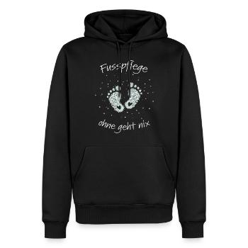 Fusspflege Podologie Nagelpflege - Männer Premium Bio Hoodie - Schwarz - Vorne - Nico (187cm)