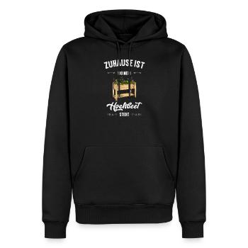 Hochbeet I Hobbygärtner Gärtner Selbstversorger - Männer Premium Bio Hoodie - Schwarz - Vorne - Nico (187cm)